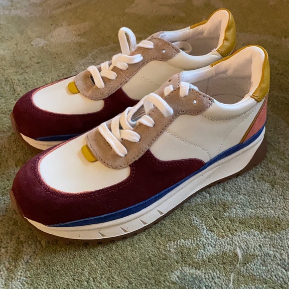Madewell Shoes - Madewell Kickoff Trainer Sneakers in Colorblock Leather and Suede NA832